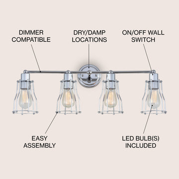 Evelyn Metal Vanity Light